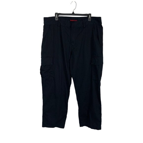 Tesla Pants Men 40x30 Black Slim Fit Casual Streetwear Workwear Modern - Picture 1 of 7